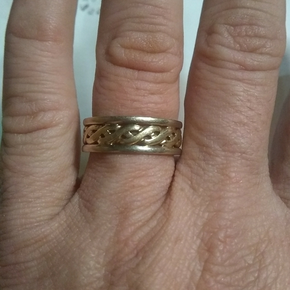 SOLID GOLD CELTIC RING WEDDING BAND